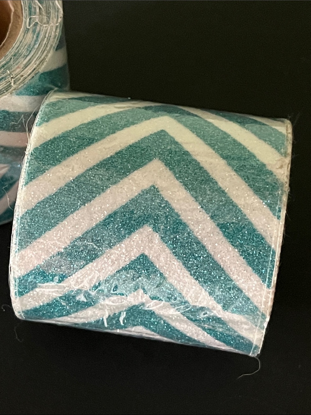 Chevron Turquoise Sparkly Washi Tape